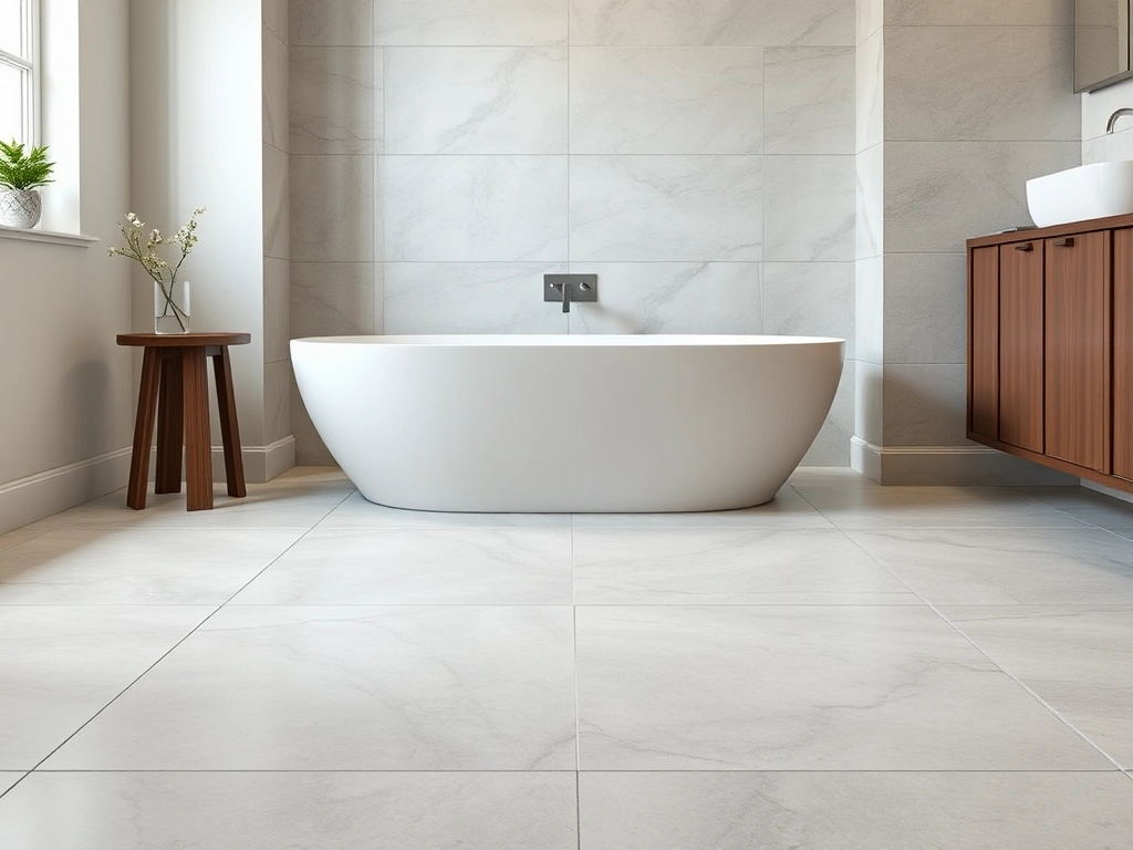 Bathroom Floor Tile Installation in Oxford & Batesville - visual example